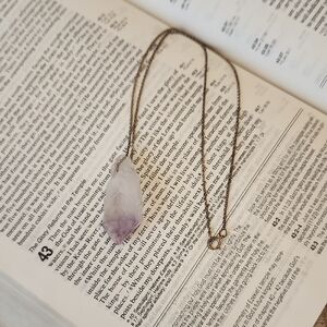 Purple Crystal Pendant Necklace